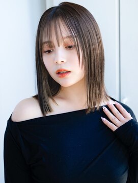 エインアンリー 表参道(AIN.ANLY.) ★くびれヘアプリコットオレンジハイライトカラーレイヤーカット