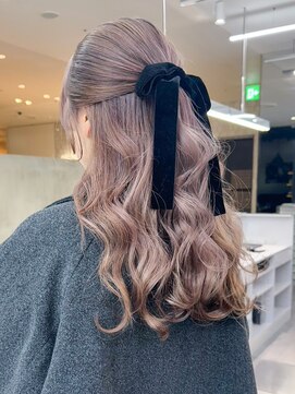 アイティーバイアルバム 松戸店(IT by ALBUM) ピンクヘアー秋色ピンクグレープフルーツ_ba500071