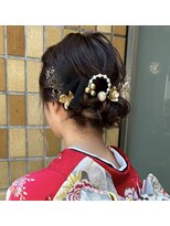 ラボー ノースプラザ店(LA'BO) 成人式ヘア　シニョン