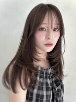 ザックラフィネ(ZACC raffine)&nbsp;マロンベージュ/姫カットレイヤー/ワンカール/前髪カット