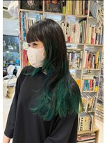 リブロ 三軒茶屋(LIBRO) 30代40代ダークアッシュ黒髪ボブウルフネビージュ小顔韓国