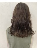 乾かすだけでキマる髪/ケアカラーグレージュロング