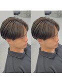 センターパートグレージュ
