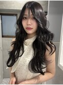 透明感ブラック/レイヤー/髪質改善