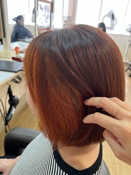 スウィートハンズ 具志川店(Sweet Hands) オレンジブラウン/ボブ/インナーカラー