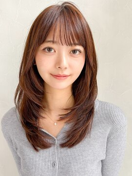 アグノス 青山(Agnos) ◎斜めバング黒髪うるツヤ薄めバング艶感20代30代40代◎モテ髪