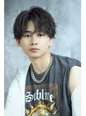 コンマヘアニュアンスパーマセンターパート