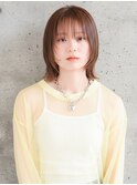  韓国風ｘシースルーバングｘセミロングｘレイヤー