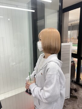 ヘアースマイルクー(HAIR SMILE COEUR) 【COEUR/SHUEI】ボブ  ハイトーン 似合わせカット ブロンド