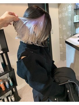 ペレ 原宿(PELE) ダブルカラー/ケアブリーチ/羽エクステ/原宿