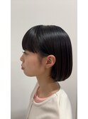 インナーカラー艶髪ネイビーグレーアッシュブラック大人美人