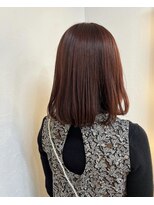 サロン(SALON)&nbsp;レッドブラウンの内巻きロブヘア