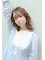トップシェイプ(TOP SHAPE) ナチュラル外ハネミディレイヤー透明感ボブ