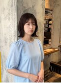 【こなれ感UP】外はねボブ×透明感カラー