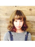 ツインカラー揺らぎボブ