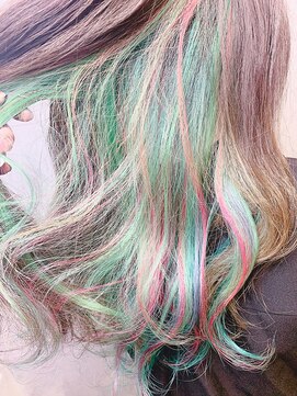 ヘアサロンエムフィス 池袋東口(HAIR SALON M Fe's) 外ハネボブ/アッシュブラウン/ネオウルフ/デザインカラー