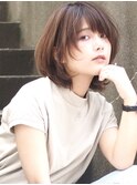 重めミディアム◆フェイスレイヤースタイル