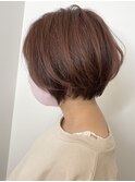 20代30代40代抜け感ショートレイヤーミルクティベージュ