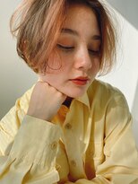 リト 自由が丘(Lit.)&nbsp;【Lit.】前下がりショートボブにオレンジベージュ【担当YUKINA】