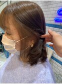 インナーベージュの透明感ボブ♪