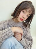 外ハネインナーカラー小顔ショートボブ大人セクシー