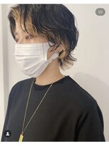 アンス 大阪梅田(ANs.)&nbsp;黒髪 インナーカラーショート×インナーカラーさりげない可愛さ