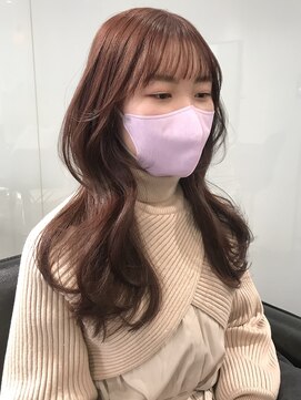 ラブクロムトーキョー オモテサンドウ(LOVECHROME OMOTESANDO) ショコラベージュメルティカラー☆くびれヘアカールベビーバング