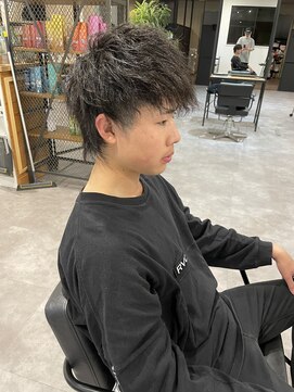 ナンバー(number+) 20代30代韓流☆ツイストパーマショートマッシュウルフ