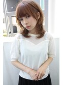 tuuli☆30代40代ペールベージュ切りっぱなしミディアム　142