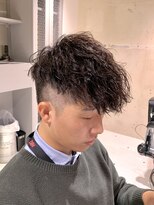 フランクスバーバーザスタンド(Frank’s barber the stand)&nbsp;ツイストスパイラルパーマダウンバングショートF