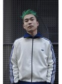 bibito emerald green×edge short グリーン ベリーショート
