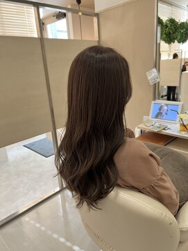 アドラーブル 長岡リバーサイド千秋店(adorable) 透明感ベージュ☆ロングゆる巻き☆くすみベージュ