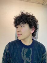 ビーバイエイトジェンツ(Bee by EIGHT GENTS)&nbsp;ダークアッシュアッシュブラックカルマパーマベリーショート