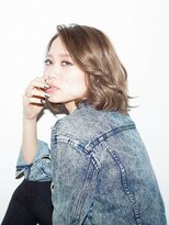 メンズアンドレディース モテナ&nbsp;ベージュ系カラー かきあげ前髪 大人ボブ【モテナ 豊田 浄水】