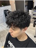 ツイストスパイラルパーマ刈り上げ