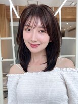 アフロート ディル(AFLOAT D'L)&nbsp;☆小顔ワンカールレイヤーカットデジタルパーマチェリーブラウン