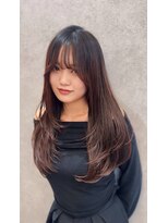 ロンド レア 天神大名店(Lond Le’a)&nbsp;小顔に見せるヘア/ワンレン/ボブウルフ/ネビージュ黒髪カタログ