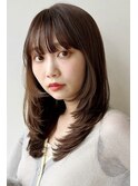 レイヤーカット/似合わせカット/顔まわり/メルティカラー/銀座