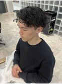 波巻きパーマ