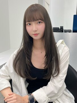 ベレーザシェルト(Beleza scelto) 13768黒髪オリーブグレージュ髪質改善ストレート暗髪レイヤー