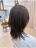 ボブウルフこなれミディ大人可愛いミディアムレイヤー外ハネボブ