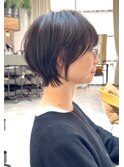 似合わせ  大人ショート くびれヘア 暖色カラー
