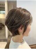コンパクトショート　× ハイライトブルージュカラー
