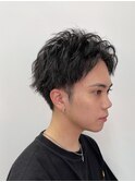 センターパート アップバング 刈り上げ メンズカット/葛西メンズ