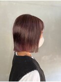 抜け感×透明感◎ピンクバイオレットボブ