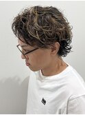 メンズボブウルフパーマサーフカールスパイラルパーマ