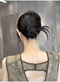 結婚式ヘア お呼ばれヘア タイトシニヨン タイトヘア お団子ヘア
