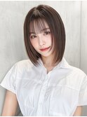 長めボブ×王道こっくりブラウン