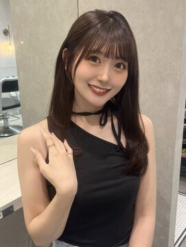 ルームバイシー 新宿(Loom. by Sea) ＊シンプルワンカール×チョコレートブラウン【新宿/韓国ヘア】