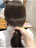 ◎小顔前髪顔まわりオリーブベージュロングミディアム